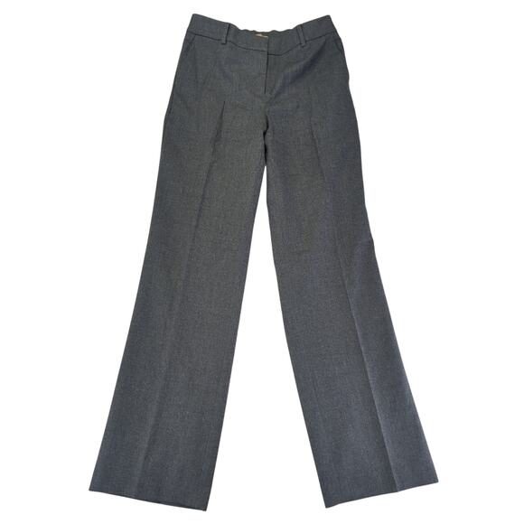 Talbots Wool Stretch‎ Trouser Pants Dress Pants Women's 4 Gray Woven Italy Lined - Picture 1 of 9